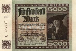 Német Birodalom /Weimari Köztársaság 1922. 5000M (3x) T:II
Germany/Weimar Republic 1922. 5000 Mark (...