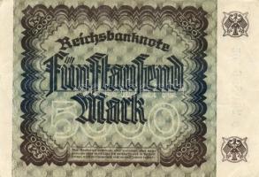 Német Birodalom /Weimari Köztársaság 1922. 5000M (3x) T:II
Germany/Weimar Republic 1922. 5000 Mark (...