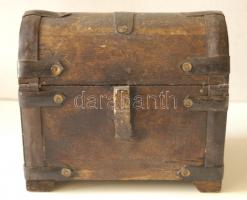 Fa vasalt teás doboz/ woodbox 10x13x15cm
