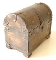 Fa vasalt teás doboz/ woodbox 10x13x15cm