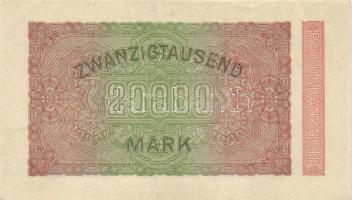 Német Birodalom /Weimari Köztársaság 1923. 20.000M "Hakensterne" vízjel (4x) T:I,II
German...