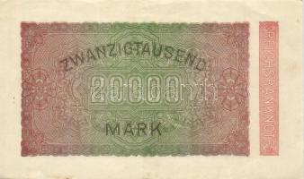 Német Birodalom /Weimari Köztársaság 1923. 20.000M "Hakensterne" vízjel (4x) T:I,II
German...