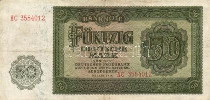 NDK 1948. 50M (10x) T:II-,III
GDR 1948. 50 Mark (10x) C:VF,F