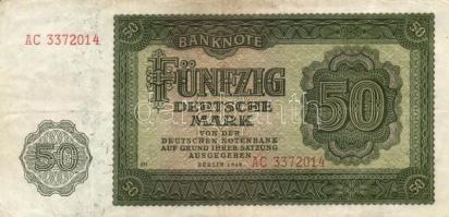 NDK 1948. 50M (10x) T:II-,III
GDR 1948. 50 Mark (10x) C:VF,F