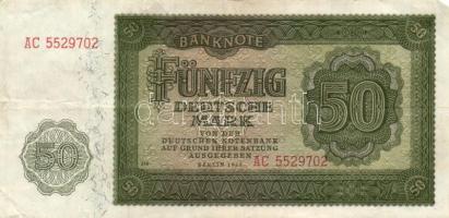 NDK 1948. 50M (10x) T:II-,III
GDR 1948. 50 Mark (10x) C:VF,F