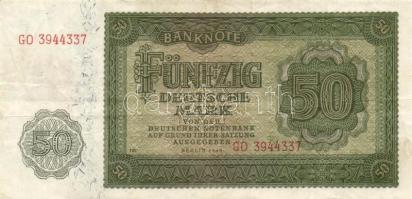 NDK 1948. 50M (10x) T:II-,III
GDR 1948. 50 Mark (10x) C:VF,F
