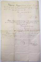 1897 Hadnagyi kinevezés b. Fejérváry Géza honvédelmi miniszter saját kezű aláírásával 31x49 cm (kopá...