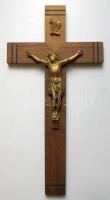 Fa-réz feszület/ wood-copper crucifix 36x18cm