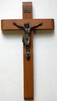 Fa-bronz feszület/ wood-brass crucifix 25x14cm