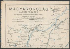 1939 MÁVAUT és MÁV autóbusz és vasútútvonalak térképe a visszacsatolt Kárpátaljai területekkel (57x50 cm) Szép állapotban