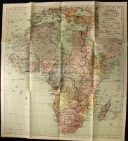 cca 1910 Kogutowitz Manó:  Afrika politikai térképe 44x48 cm Hibátlan állapotban /  Map of Africa