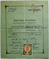 Érdekes okmány tétel kb 200 db háború előtti okmány benne sok városi okmánybélyeggel illetve okmányb...