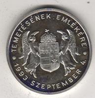 1993. "Horthy temetése..." ezüst 32,41gr, díszdobozban tanúsítványalT:PP Csak 2000db létez...