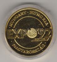 1992. "Expo92-Sevilla" aranyozott fém, díszdobozban  T:PP