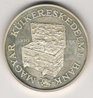 1990. "Magyar Külkereskedelmi Bank" ezüst 36,2gr díszdobozban T:PP