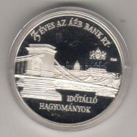 1997."75 Éves az ÁÉB Bank ezüst 33,6gr díszdobozban tanúsítvánnyal T:PP