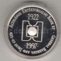1997."75 Éves az ÁÉB Bank ezüst 33,6gr díszdobozban tanúsítvánnyal T:PP
