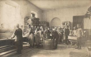 Military WWI Hungarian field bakery, original photo