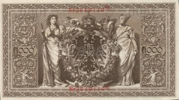 Német Birodalom/Császárság 1910. 1000M hétjegyű sorszám,zöld selyemszál T:I-
German Empire 1910. 100...