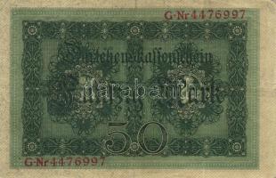 Német Birodalom/Császárság 1914. 50M (8x) hétjegyű sorszám T:II-,III
German Empire 1914. 50 Mark (8x...