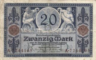 Német Birodalom/Császárság 1915. 20M (10x) T:II-,III German Empire 1915. 20 Mark (10x) C:VF,F