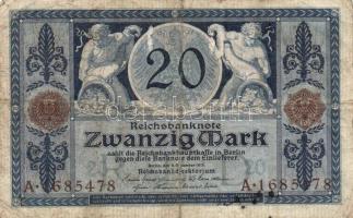 Német Birodalom/Császárság 1915. 20M (10x) T:II-,III
German Empire 1915. 20 Mark (10x) C:VF,F