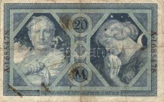Német Birodalom/Császárság 1915. 20M (10x) T:II-,III
German Empire 1915. 20 Mark (10x) C:VF,F