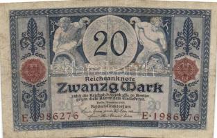 Német Birodalom/Császárság 1915. 20M (10x) T:II-,III
German Empire 1915. 20 Mark (10x) C:VF,F