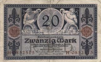 Német Birodalom/Császárság 1915. 20M (10x) T:II-,III
German Empire 1915. 20 Mark (10x) C:VF,F