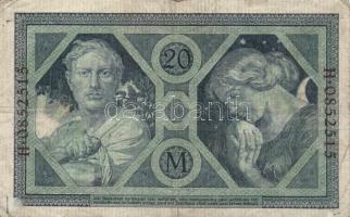 Német Birodalom/Császárság 1915. 20M (10x) T:II-,III
German Empire 1915. 20 Mark (10x) C:VF,F