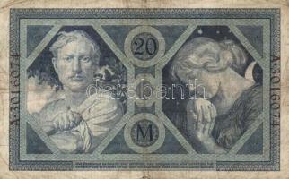 Német Birodalom/Császárság 1915. 20M (10x) T:II-,III
German Empire 1915. 20 Mark (10x) C:VF,F