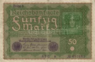 Német Birodalom/Császárság 1919. 50M "Reihe 1" (4x) T:III
German Empire 1919. 50 Mark &quo...