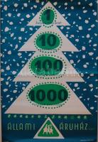1, 10, 100, 1000, Állami Áruház 48x70 cm