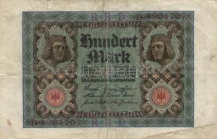 Német Birodalom/Weimari Köztársaság 1920. 100M (6x) klf alapnyomat betűk T:III
Weimar Republic 1920....