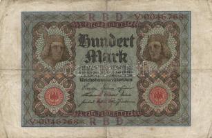 Német Birodalom/Weimari Köztársaság 1920. 100M (6x) klf alapnyomat betűk T:III
Weimar Republic 1920....