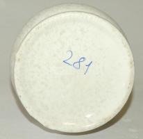 Festett porcelán petróleum lámpa üveg búrával apró lepattogzásokkal és repedéssel/
Chinaware petrole...