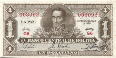 Bolívia 1928. 1B T:I Bolivia 1928. 1 Boliviano C:Unc