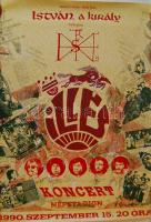 1990 István a király plakát az Illés együttes tagjainak eredeti aláírásával 58x82 cm