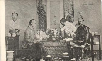 Opium smokers in China