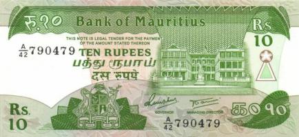 Mauritius 1985. (DN) 10$ T:I- Mauritius 1985. (ND) 10 Dollars C:Au