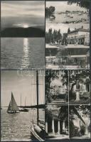 131 db modern fekete-fehér és színes városképeslap