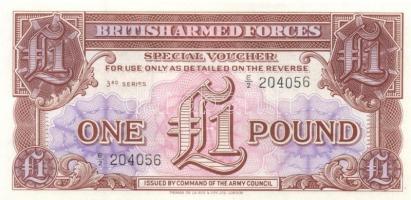 Nagy-Britannia/katonai kiadások 1956. 1Ł (3x) egymás utáni sorszámmal T:I Great-Britain/British Armed Forces 1956. 1Ł(3x) sequential serial numbers C:Unc