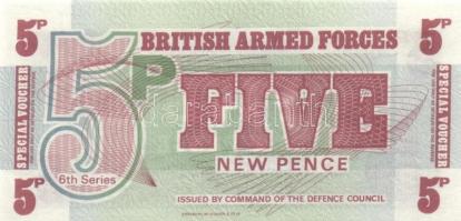 Nagy-Britannia/katonai kiadások 1972. 5p (5x) T:I Great-Britain/British Armed Forces 1972. 5 pence (5x) C:Unc