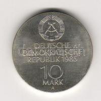 DDR 1985. "Semperoper" 10M ezüst T:1