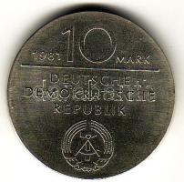 DDR 1981. "G.W.F. Hegel" 10M ezüst T:1