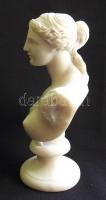 Ókori hölgy mellszobor műkőből 16cm magas