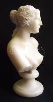 Ókori hölgy mellszobor műkőből 16cm magas