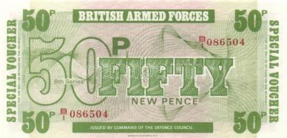 Nagy-Britannia/katonai kiadások 1972. 50p (3x) egymás utáni sorszámmal T:I
Great-Britain/British Arm...