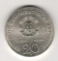 DDR 1986. "Gebrüder Grimm" 20M ezüst T:1