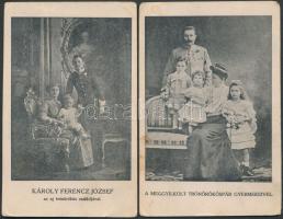 5 db háború előtti képeslap, uralkodók